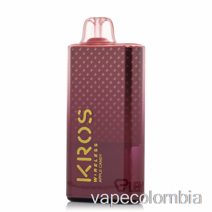 Vape Recargable Kros Wireless 9000 Desechable Manzana Caramelo